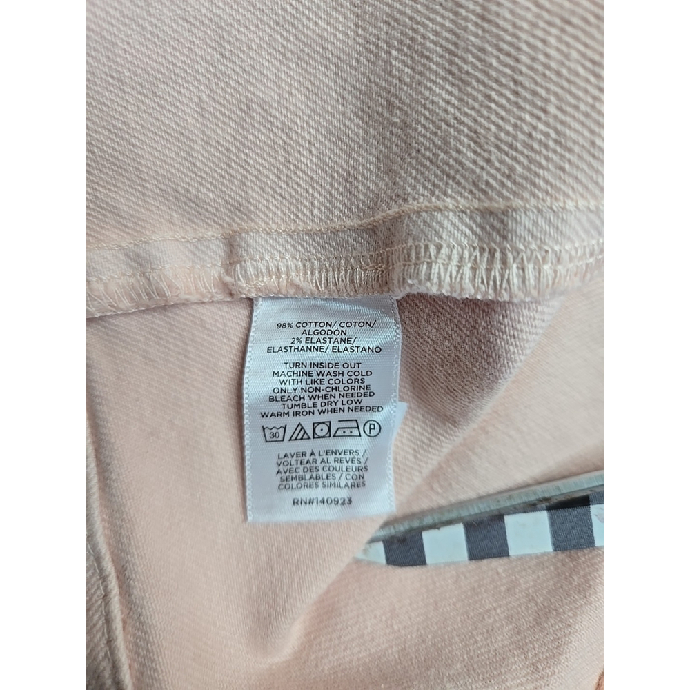 LOFT Women's Light Pink Seamed Denim Mini Dress Size 14 NWT - Picture 9 of 10